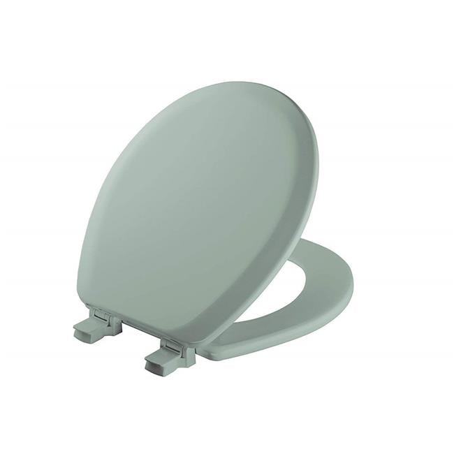 Mayfair Bemis 41EC455 Seafoam Round Molded Wood Toilet Seat with Easy