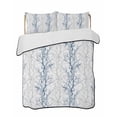 thumbnail image 2 of Navy Blue Grey Branch Twin XL Size Down Alternative Comforter,Lightweight Comforter Quilt Bedding Set with Pillow Shams Spring Summer Pastoral Botanical All Seasons Bed Comforter Duvet Insert 68"x98", 2 of 7