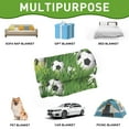 thumbnail image 6 of Soccer Blanket,Throw Soccer Ball Blankets Lightweight Flannel Warm Cozy Football Blanket Gifts For Sport Fans Kids Super Soft(30"x40"), 6 of 7