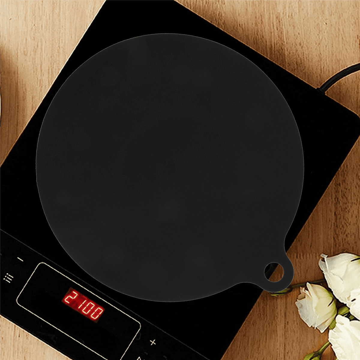 16Pcs Household Silicone Induction Cooker Protector Mat Round Cooktop Protector Mat Heat Insulated Pad 22cm Hot Pot Mat