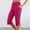 Hot Pink, variant on Maean Women's Capris Pant Casual Elastic Waisted Loose Capri Pants Cropped Dressy Trousers with Pockets