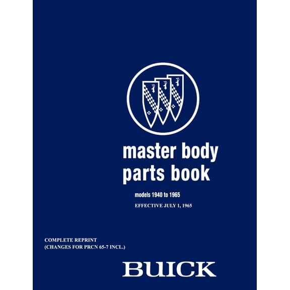 Detroit Iron OEM 1954 - 1964 Buick Dealer Master Body Parts Book Catalog - Illustrations & Text