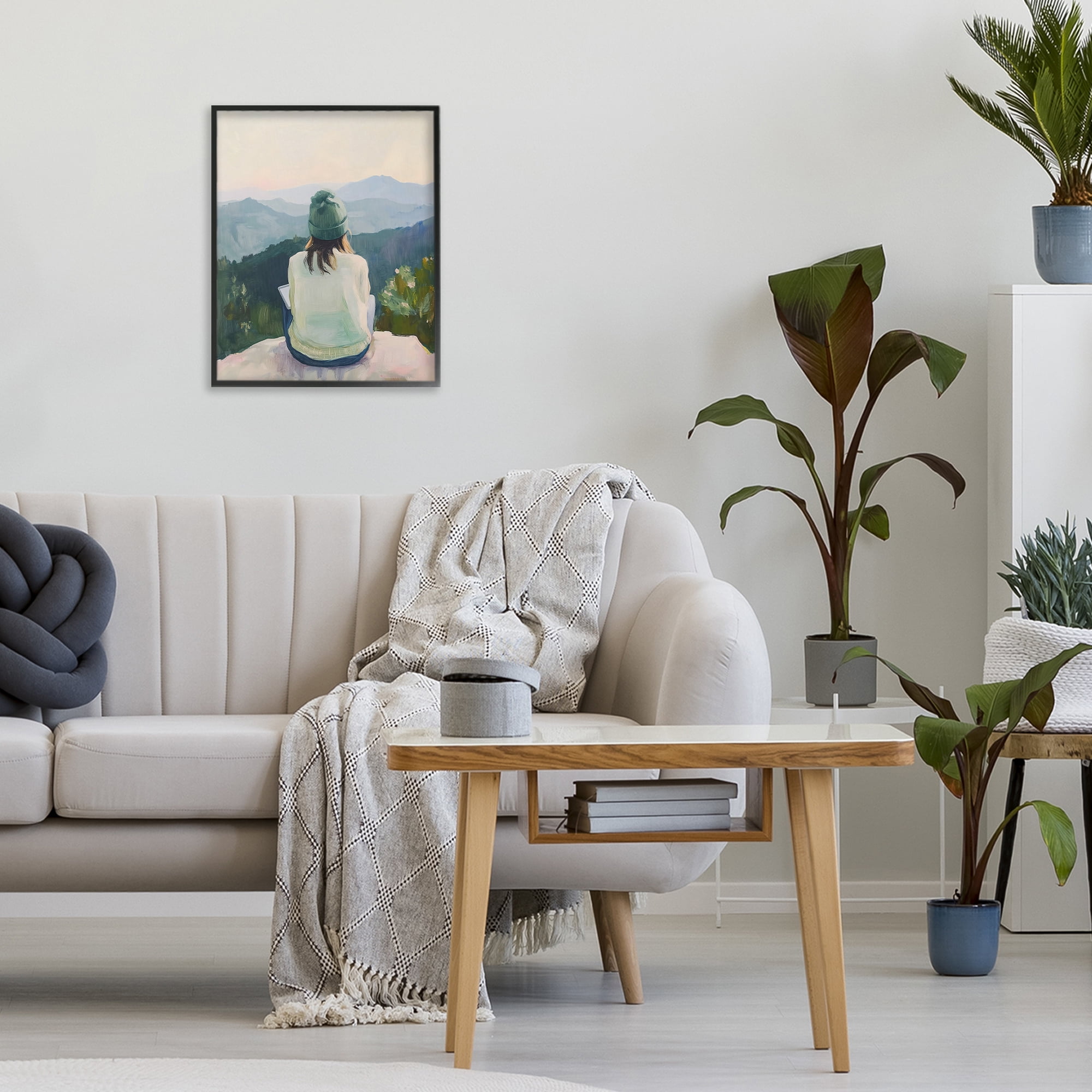 Stupell Industries Mindful Solitude Meditation View Black Framed Giclee Art, design by The Prints Vibe