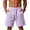 Light Purple, variant on Men's Solid Air-Layer Gym Shorts, Loose Fit Drawstring Athletic Sweatpants - Summer Breathable Training & Lounge Bottoms with Pockets Wine S