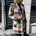 thumbnail image 2 of LYXSSBYX Womens Jackets and Coats Clearance Fashion Women Casual Long Sleeve Plush Single-Breasted Long Coat Tops Blouse Coat, 2 of 9