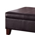 thumbnail image 2 of Leatherette Upholstered Wooden Ottoman With Hinged Storage, Brown, Large, 2 of 2