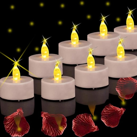 Velas de té Boakboary, sin llama, funcionan con pilas, paquete de 150
