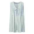 thumbnail image 5 of Women Denim Romper Polyester Cotton Sleeveless Tie Front Casual Outfit, 5 of 5