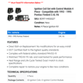 thumbnail image 2 of Ignition Coil Set with Control Module 4 Piece - Compatible with 1993 - 1995 Pontiac Firebird 3.4L V6 1994, 2 of 2