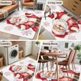 thumbnail image 5 of 2.7'x5' Area Rugs, Red Santa Christmas Indoor Outdoor Area Rug for Living Room Bedroom, Xmas Snowflake Watercolor Washable Bathroom Rugs Kitchen Floor Carpet Mats Home Decor Aesthetic, 5 of 8