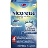 Nicorette 4 mg Gum White Ice Mint 20 Each (Pack of 2)