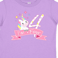 thumbnail image 4 of Inktastic I'm Four- Cute Unicorn 4th Birthday Boys or Girls Toddler T-Shirt, 4 of 5