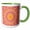 Green/White, variant on 3drose, Colorful Hypnotic Geometrical Round Tile Mosaic Pattern Background, 15oz Mug