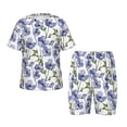 thumbnail image 1 of Balery Blue Flax Flowers Conjunto de Pijama Infantil de Manga Corta con Estampado – Ropa de Dormir de Algodón Suave-Large, 1 of 6