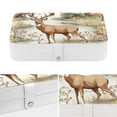 thumbnail image 4 of Deer Pu Leather Decorative Box with Removable Compartment, Portable Bracelet Holder, Necklace Organizer, and Storage Box, 4 of 6