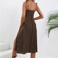 thumbnail image 5 of Plus Size Sun Dresses for Womens 2026 Summer Fashion Casual Hanging Strap Split Printed Round Neck Dress, 5 of 7