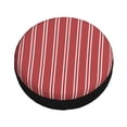 thumbnail image 3 of Easygdp Stripes Red White Automobile Tire Dust Cover, 14-17in Spare Tire Cover Universal Fit for Trailer, Car, Truck, SUV, Jeep - 16 inch, 3 of 9