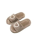 thumbnail image 6 of Bovxnpu House Slippers for Women Casual Indoor/Outdoor Shoes, Women's Casual Open-Toe Size Heart-Shaped Flat Comfortable Furry Slippers Warm Shoes Home Slippers Comfy Indoor House Shoes, 6 of 8
