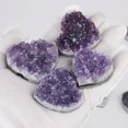 thumbnail image 6 of Amethyst Healing Stones, Heart-Shaped Crystal Rocks, Healing Amethyst Crystal,Crystal Geode Cluster,Quartz Crystals Mineral Stones,Home Decor Crystal Gifts,1.6 - 2 inch, 6 of 7