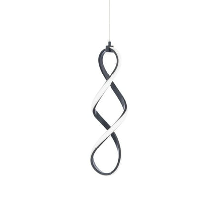 

WAC Lighting Interlace 21 1-Light 3000K LED Mini Aluminum Pendant in Black