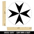 thumbnail image 2 of Maltese Eight Pointed Cross Self-Inking Rubber Stamp Ink Stamper - Sky Blue Ink - Medium 1 Inch, 2 of 7