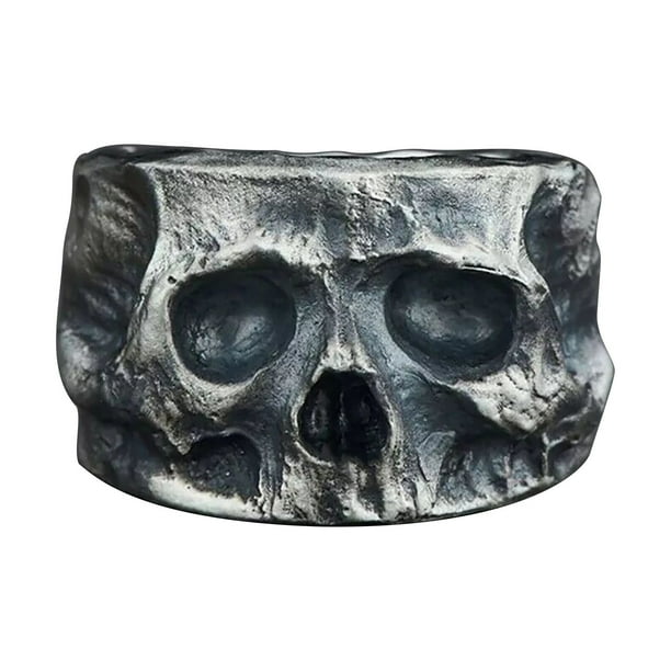 Anillos para mujer, regalos para mujer, calaveras, hombres, joyería gótica punk, regalo para hombre, calavera, decoración de Halloween, regalos, anillo de calavera