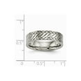 thumbnail image 6 of Grey Titanium Ring Band Wedding Polished Textured, 6 of 6