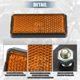 thumbnail image 3 of Unique Bargains 10 Pcs Universal Reflector 56x26mm for Motorcycle Bicycle Safety Spoke Reflective with Screw Orange, 3 of 6