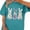 Blue, variant on Easter Womens Workout Tops Graphic Print Short Sleeve Crew Neck Couple Shirts,Green,XL