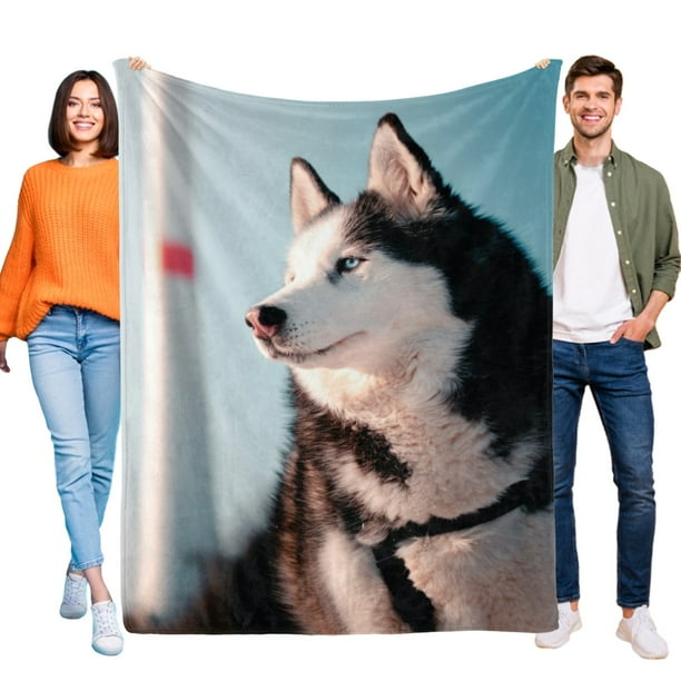 Husky Siberiano anti-pilling, suave, ligera, esponjosa y acogedora de lujo para hogar y cocina – Perfecta para niños y adultos, 100 x 150 cm