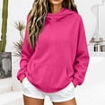 thumbnail image 2 of Garbnen Womens Hoodies Fleece Long Sleeve Womens Pullover Oversized Fall Winter Warm Fashion Sweatshirt Women with Pocket L, 2 of 7