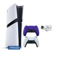 thumbnail image 1 of PlayStation 5 Pro 3TB SSD Digital Console with Two Controllers, White and Galactic Purple DualSense and Mytrix Dual Controller Charger - Flagship PS5 Pro Console, 1 of 9