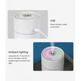 thumbnail image 6 of QLEICOM Humidifiers for Bedroom, 250ml Portable Small Cool Mist Humidifiers, USB Powered with LED Light, Humidifiers for Home Office Car Bedroom Nursery Indoor (White), 6 of 7