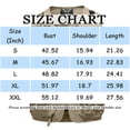 thumbnail image 3 of GrmtClth Men's Utility Fishing Vest Hunting Multi Pockets Sleeveless Jacket Casual Breathable Outdoor Waistcoats Quick Dry Clothing Black L, 3 of 8