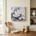 thumbnail image 6 of Grey White Floral Canvas Wall Art for Living Room Bedroom Bathroom, Vintage Minimalist Country Pastoral Flowers Canvas Art Wall Decor, Artwork for Walls Home Office Decor, 8"x8", 6 of 9