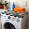 thumbnail image 3 of ZIATUBLES Daisy Wood Grain Washer and Dryer Top Protector Mat, Dust Proof Washing Machine Top Cover Pad for Laundry Room Washable Home Kitchen Decor Accessories, 24 x 19.7 Inch, 3 of 6
