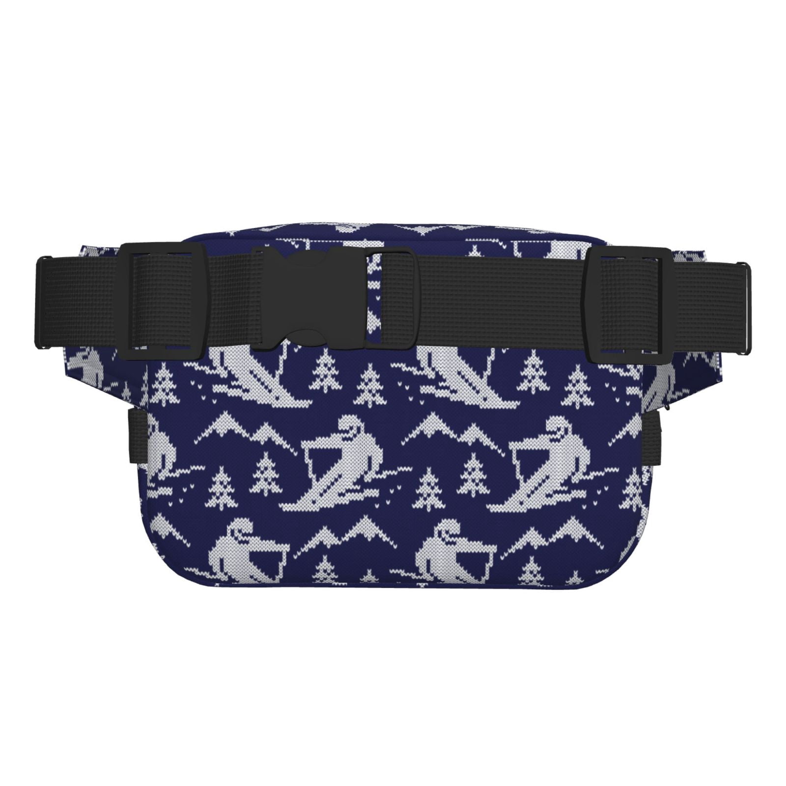 Hirioo Abstract Skiing for Double Layer Waist Bag Adjustable Fanny Pack For Travel Running Hiking