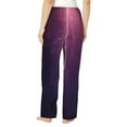 thumbnail image 3 of Bingfone Pajamas For Women,Thunderstorm Violet Purple Pajama Pants With Pockets-Medium, 3 of 9