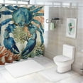 thumbnail image 7 of Chilfamy Corals Seaweed Crab Shower Curtain for Bathroom Home Decor, 100% Polyester Washable Curtain with Hooks 69"x72, 7 of 7