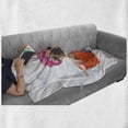 thumbnail image 6 of Dog Lover Soft Flannel Fleece Throw Blanket, Animal Having a Bath in Tub Rubber Duck Cleaning Theme on Bubbles Background, Cozy Plush for Indoor and Outdoor Use, 70" x 90", Multicolor, by Ambesonne, 6 of 6