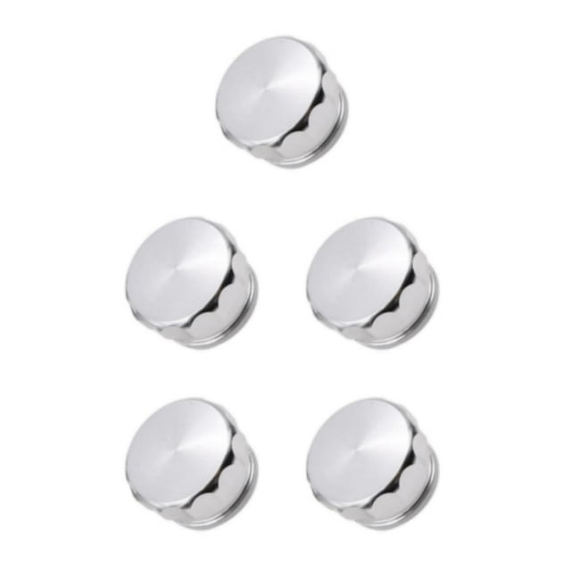 Destyer Fuels Tank Cap Easy To Install Suitable For Many Kinds Of Cars Materials silver HJG01-25.4mm 5Set