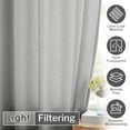 thumbnail image 5 of Melodieux Cortinas Semitransparentes De Color Gris Plateado De 84 Pulgadas De Largo Para Sala De Estar, Dormitorio, Aspecto De Lino, Bolsillo Para Barra, Ventana, Privacidad, Cortinas Transparentes De, 5 of 5