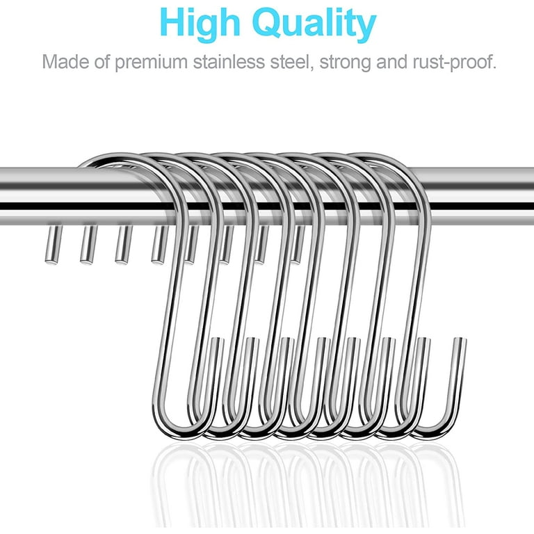 S Shaped Hanging Hooks Heavy Duty Stainless Steel Hangers For Kitchen 30PCS