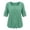 Green, variant on Plus Size Tops for Women Lightweight Soft Square Neck Front Pleated Solid Color Blouses Loose A-line Adjustable 3/4 Rolled Sleeve Shirts XXL