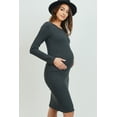 thumbnail image 2 of Ribbed Knit Maternity Bodycon Dress, 2 of 3