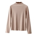 thumbnail image 1 of Kaemgyyd Long Sleeve Tops for Women Fall Winter Thermal Warm Base Layer Undershirt Ribbed Knit Crew Neck Tee Clothes, 1 of 4