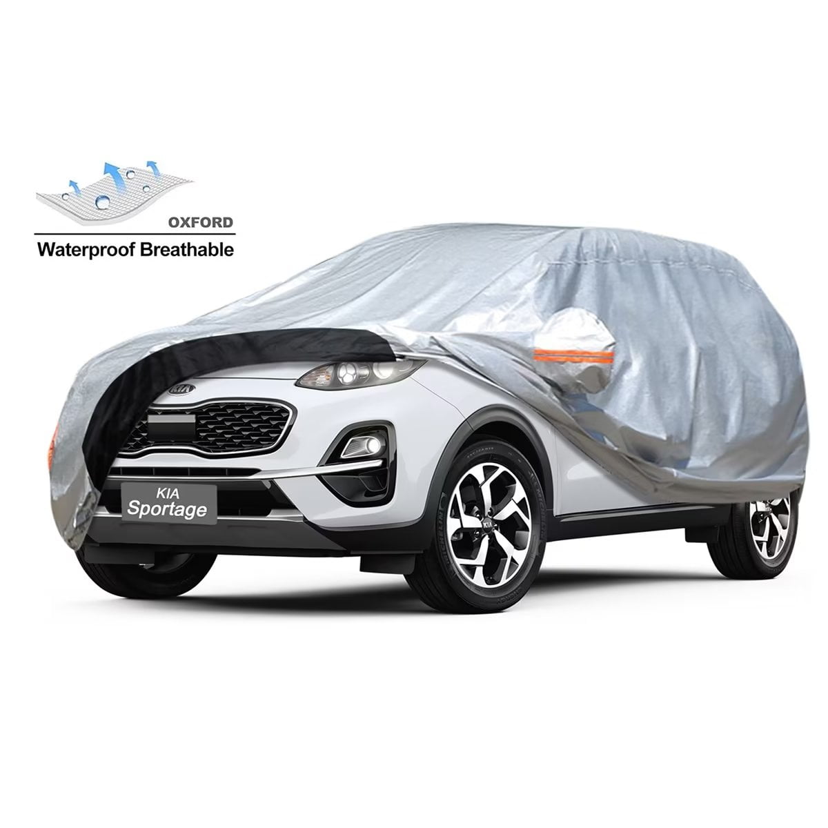 KouKou SUV Car Cover Custom Fit Kia Sportage from 2011 to 2022, Oxford Full  Exterior Cover Waterproof All Weather, Silver 