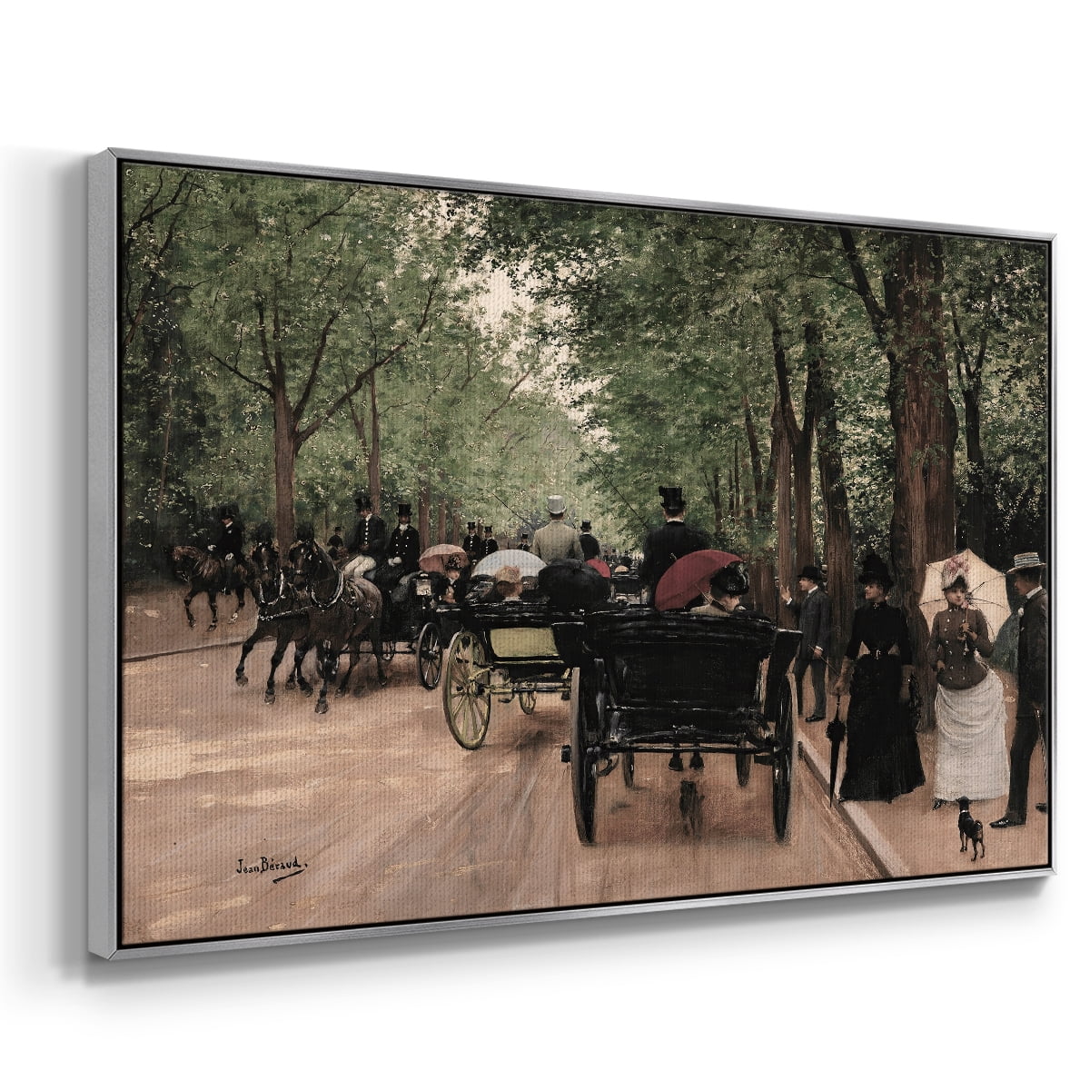 Vintage Animal Print-XXX By Wexford Home Framed in Silver Wood Gallery Wrapped Canvas 17 in. x 25 in.