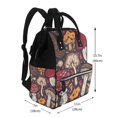 thumbnail image 2 of Fotbe Forest Wild Mushroom Mochila Maternidad - Lona de Sarga Impermeable, Mochila de Pañales de Gran Capacidad con Múltiples Bolsillos y Correas Ajustables, 2 of 6