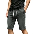 thumbnail image 2 of Mifsaly Mens Denim Shorts Elastic Waist Drawstring Relaxed Fit Jean Shorts Comfortable Lightweight Casual Summer Everyday Wear Clothes Dark Gray,XS, 2 of 6